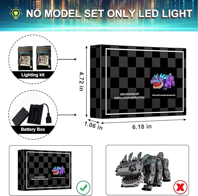 LED Light Kit for Lego 77077 Fortnite Klombo, Compatible with Lego 77077 Building Blocks Model(Not Include Blocks Set)