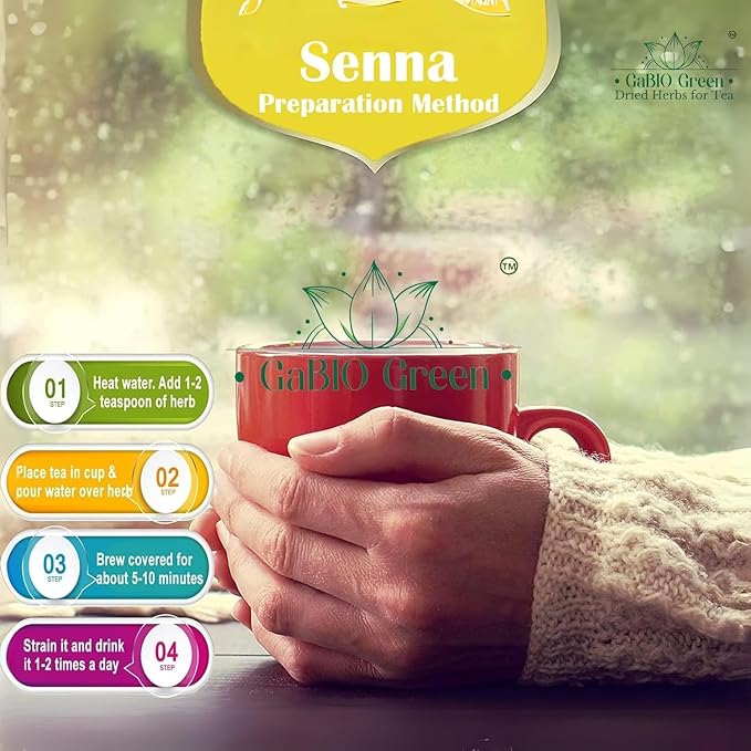 Natural Senna Leaves Hoja Sen Dried Herbal Leaves, Senna Raw Leaf, Hoja Sen Cut & Sifted Herbs, Non-GMO, Gluten-Free, Senna Alexandrina in a Resealable Bag (8oz)