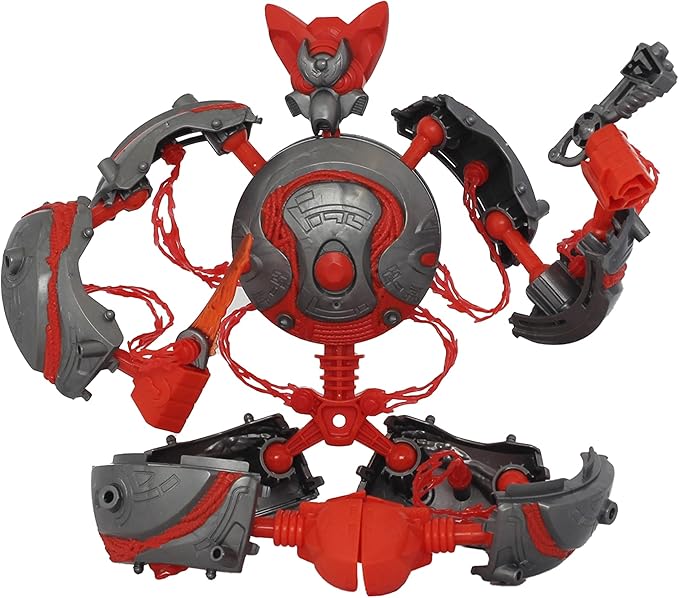 Giga Bots - Blaze | Energy Core Transforms Into 13 Inch Action Figure | Leader of The Scourage | Unique Toy Combat Attachments and Skills | Includes 33 Buildable Pieces