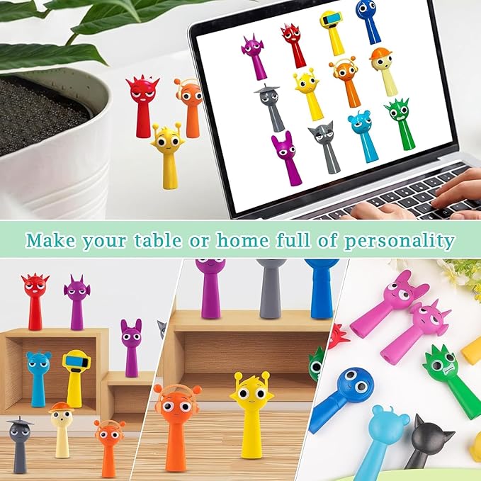 24 Pcs Action Figures, Action Figures Mystery Box, Action Doll Collection Toys, for Birthday Gift for Funs & Office Room Figurine Decor