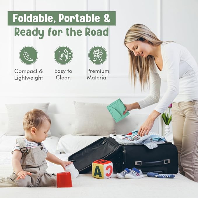Teo - Portable Toddler Travel Potty – Foldable, Lightweight, Leak-Proof Toilet for Kids with Travel Bag & Disposable Liners – Compact Potty Chair for Home & On-the-Go Use (Adventure Green)