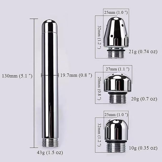 Shower Anal Douche Enema Kit, Attaches to Tap/Bathtub/Shower,Unisex Faucet Enema with 3 Nozzles for Douching, Colon Nozzle Cleaner System with 59 inch Shower Hose for Easy Use