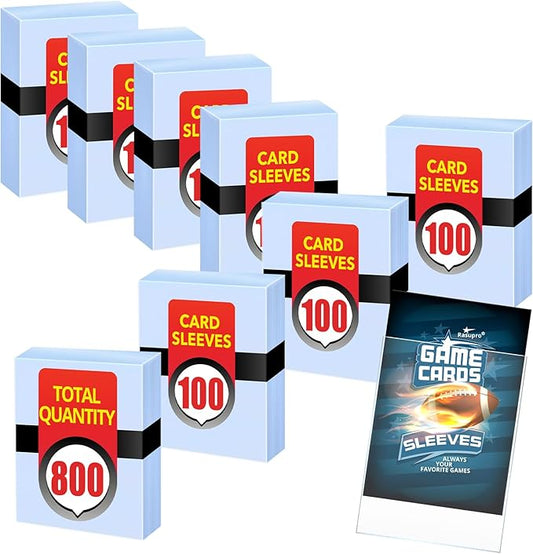 800 Counts Card Sleeves, Premium Clear Polypropylene (PP) Card Sleeves, Penny Trading Cards are Suitable for Standard Trading Cards, Gaming, Sports, Baseball, Soccer Cards