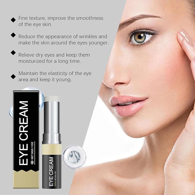 Under Eye Balm Stick for Under Eyes Bags, Balm for Eye Bags, 2025 New Turmeric Cream, Erase for Dark Circles Puffiness, Moisturizing Eyes Cream (2 pcs, 0.11 Oz)