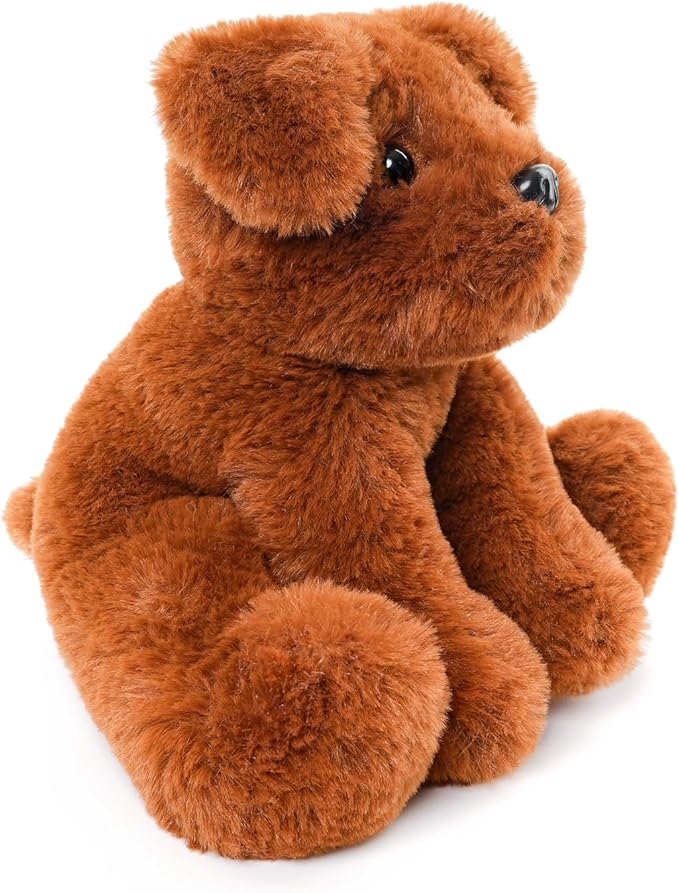 Chocolate Labs Labrador Stuffed Animals, Stuffed Puppies, Retrievers Dog Plush Toys for Kids Boys Girls Birthday Bedtime Gifts, 7.9 inches, Brown Chocolate