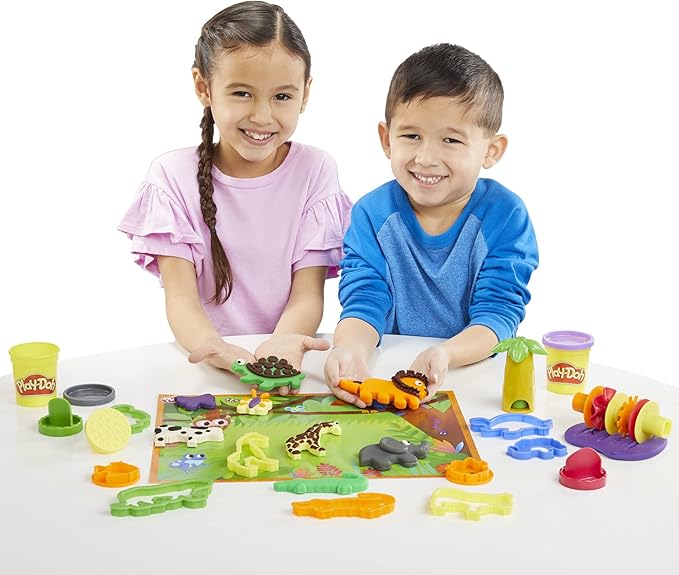 Play-Doh Animal Adventure Set, Arts and Crafts Toys for 3 Year Old Girls & Boys, 45 Tools, 10 Cans (Amazon Exclusive)