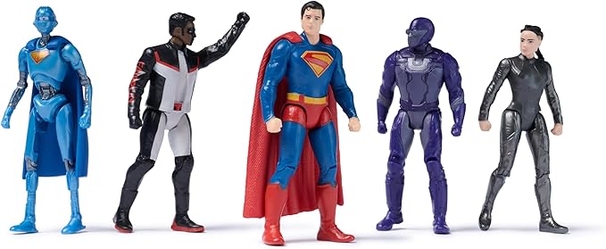 DC Comics, Superman Heroes Vs. Villains 5-Pack, 3-Inch Action Figure, Stylized Superhero Figures with Dynamic Poses and Battle Ready Armor, Kids Toys for Ages 4+