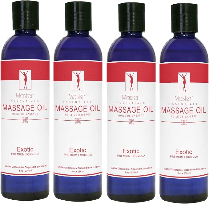 Master Massage SpaMaster Essentials Exotic Massage Oil, 8 oz. Pack of 4