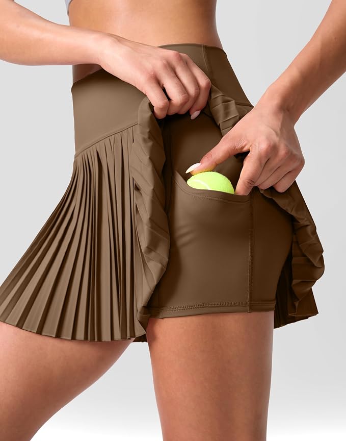 Pleated Tennis Skirt for Women with Pockets Shorts Women's High Waisted Lightweight Athletic Golf Skorts Skirts