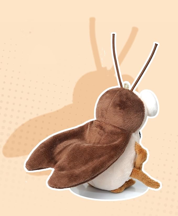4Inches Evil Cockroach Plushies Creative Animal Keychain Funny Spoof Kawaii Charm Decoration Gifts for Bag Car