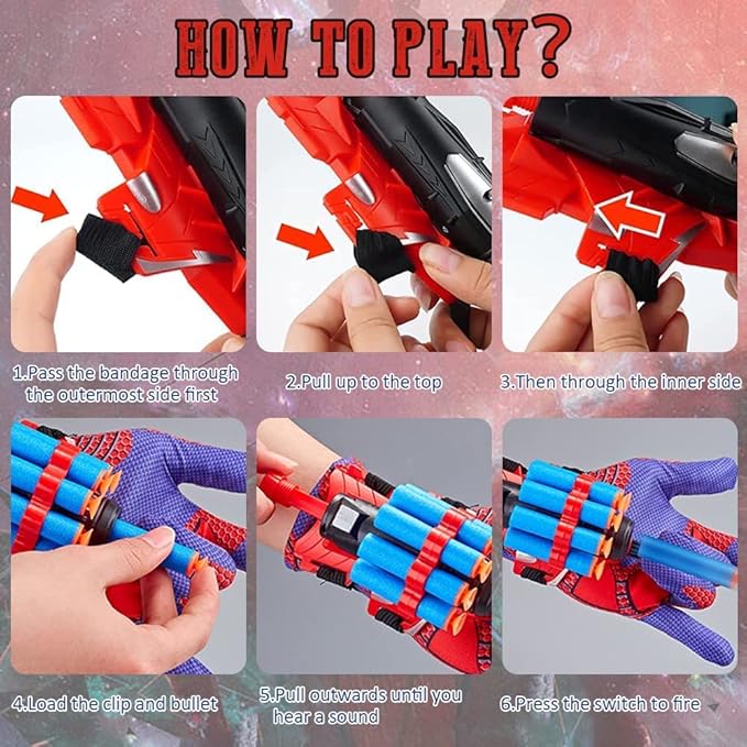 2Pcs Soft Missile Launcher Set for Kids,Hero Role-Play Toy,DIY Roleplay & Outdoor Fun - Adjustable Strap, Durable Design, Safe for Kids& Adults