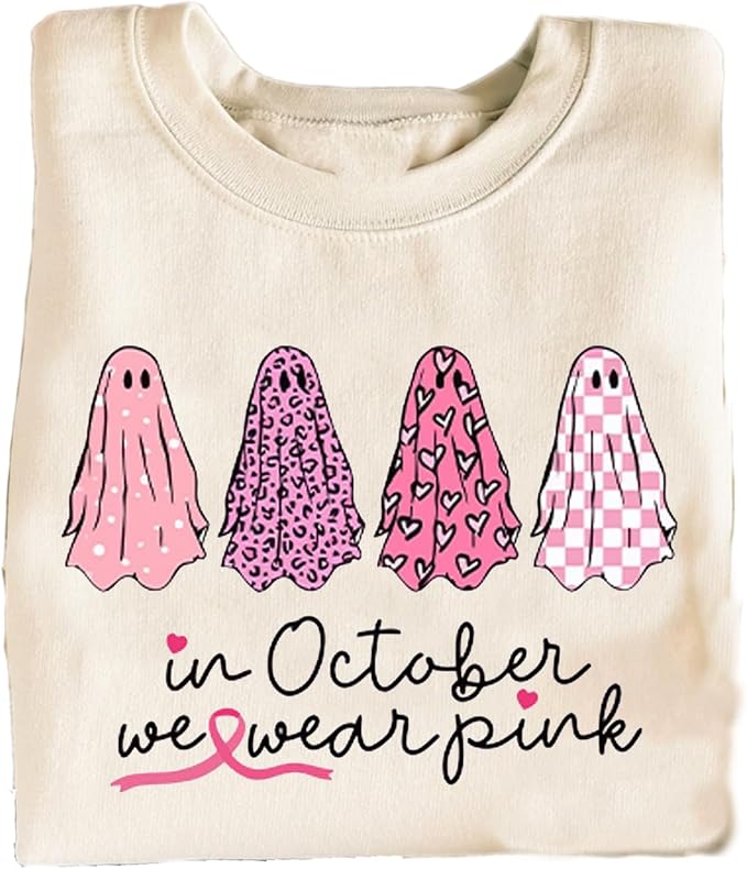 YOUNG GREEN Halloween Party Crewneck Sweatshirt Cute Ghost Sweatshirt Gift For Womens Spooky Season Shirt