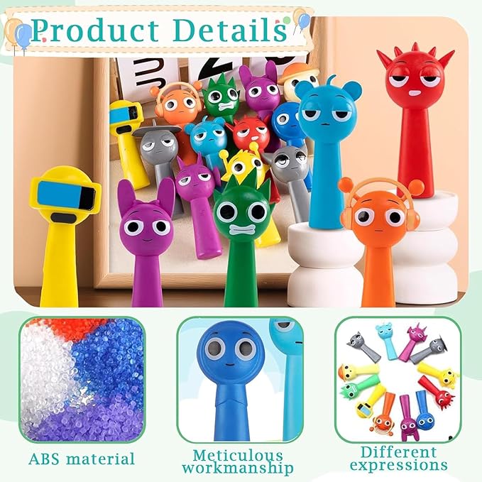 24 Pcs Action Figures, Action Figures Mystery Box, Action Doll Collection Toys, for Birthday Gift for Funs & Office Room Figurine Decor