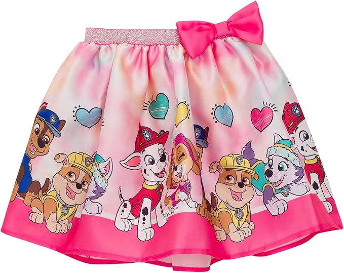 Paw Patrol Girls Tank Top Skirt and Bag 3 Piece Outfit Set Toddler to Big Kid Sizes (2T - 10-12)