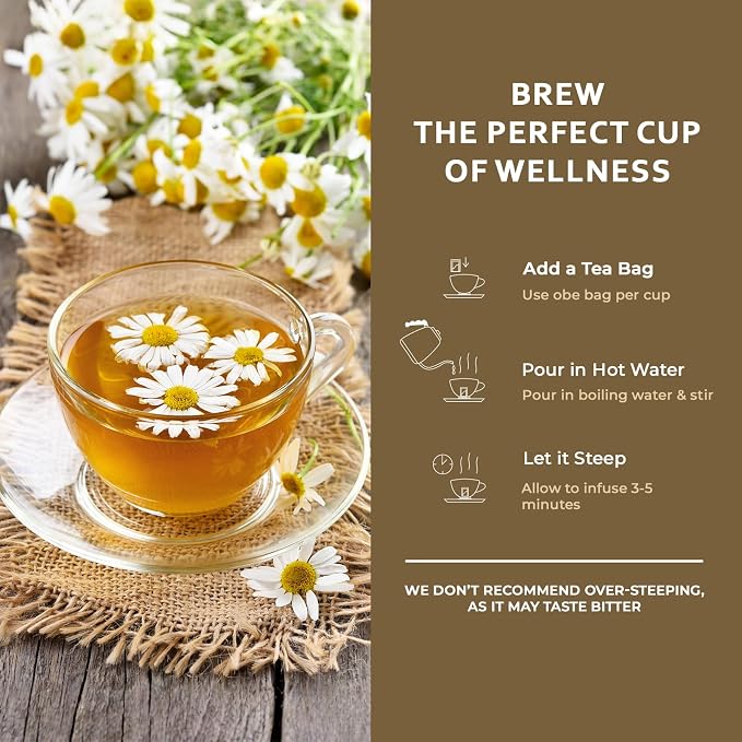 Life Plus Style Gourmet Pagoda Garden Chamomile Honey Green Tea Herbal Green Caffeinated Hot or Iced Natural Sweet Honey 60 Tea Bags