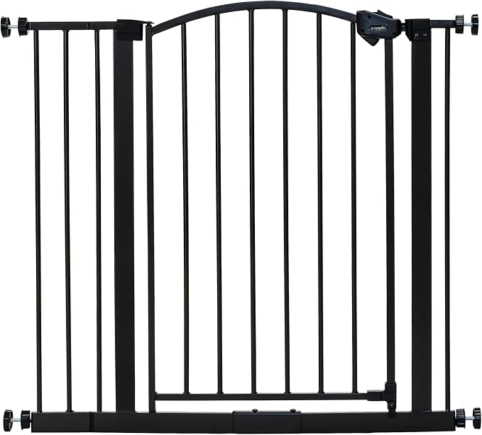 Regalo Safety 30-35” Extra Wide Baby Gate for Doorways & Bottom of Stairs, Pressure Mounted Walk-Through Gate for Babies, Toddlers & Pets, Bronze