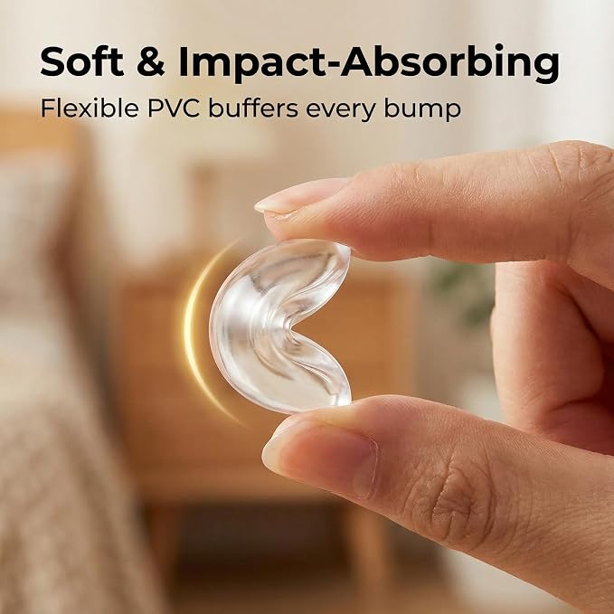 16 Pack Clear Baby Corner Protectors – Teardrop-Shaped & Spherical Furniture Edge Guards for Baby Proofing – Soft PVC Table Corner Covers for Safety on Tables, Cabinets – Childproof Bumpers for Home