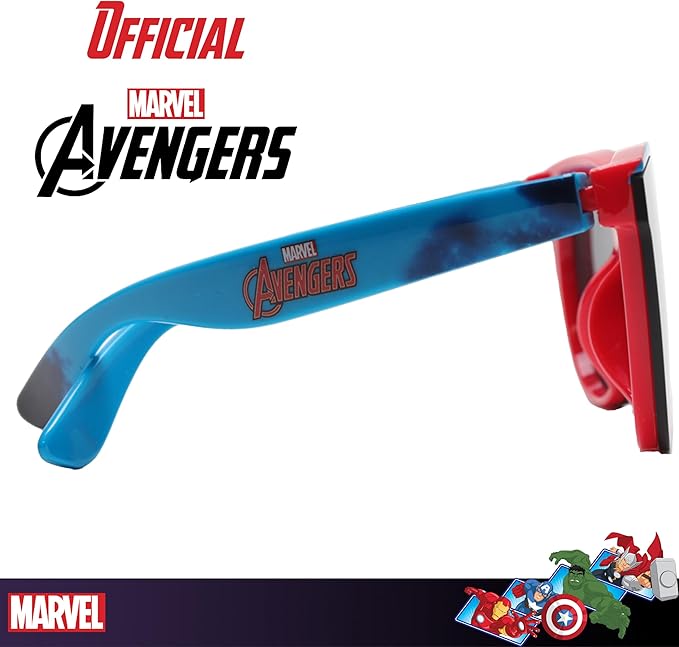 ARKAID Marvel Kids Sunglasses | Iron Man & Captain America Dress-Up Accessories | UV400 | One Size Fits Most Kids
