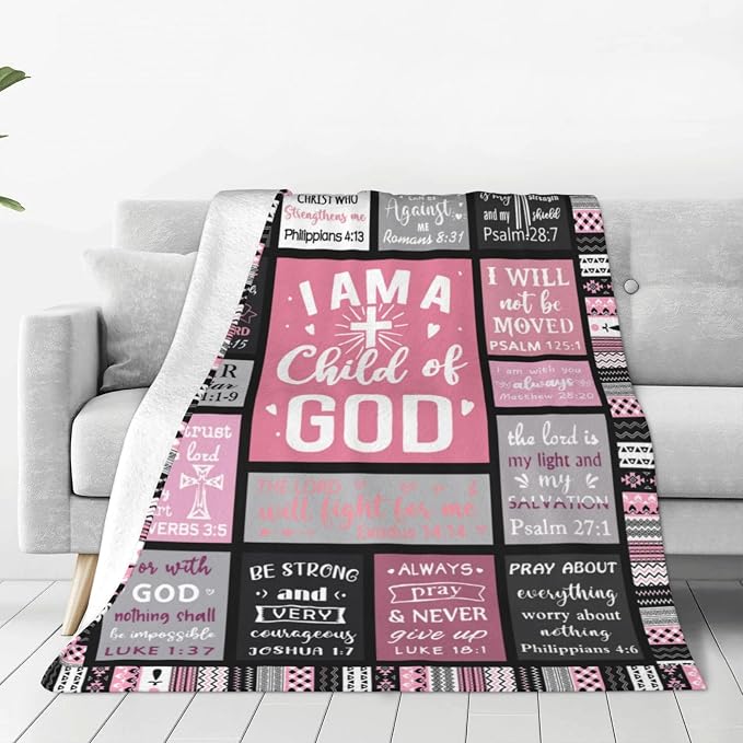COMFAR Christian Gifts for Women Faith, Inspirational/Religious/Spiritual Gifts for Adults, Soft Throw Blankets for Women/Men, Personalized Blankets for Adults 40"x 50"