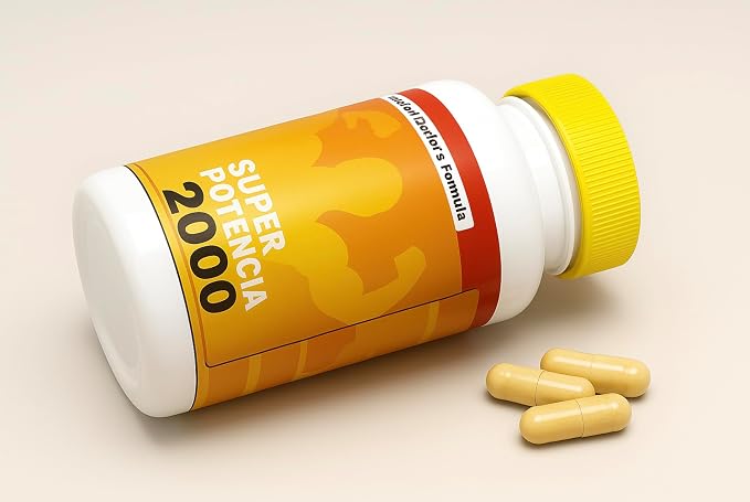 Mega Vitamins Super Potencia 2000 – Dietary Supplement for Men – 60 Capsules – Herbal Complex with Natural Ingredients – Daily Support Formula in Easy-to-Swallow Caps