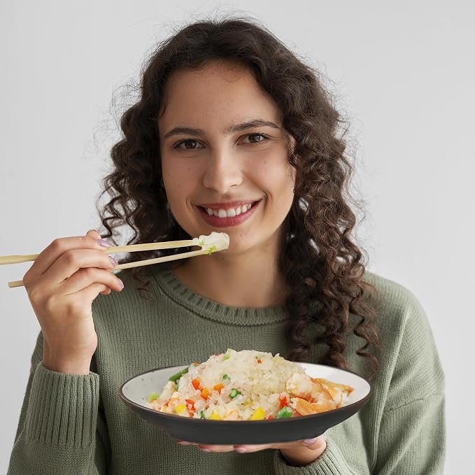 Hethstia Shirataki Rice, 10 Packs Gluten-Free Konjac Rice Low-Carb | Sugar-Free, Keto & Paleo-Friendly, Vegan, Low-Calorie, Ready-To-Eat Healthy Food