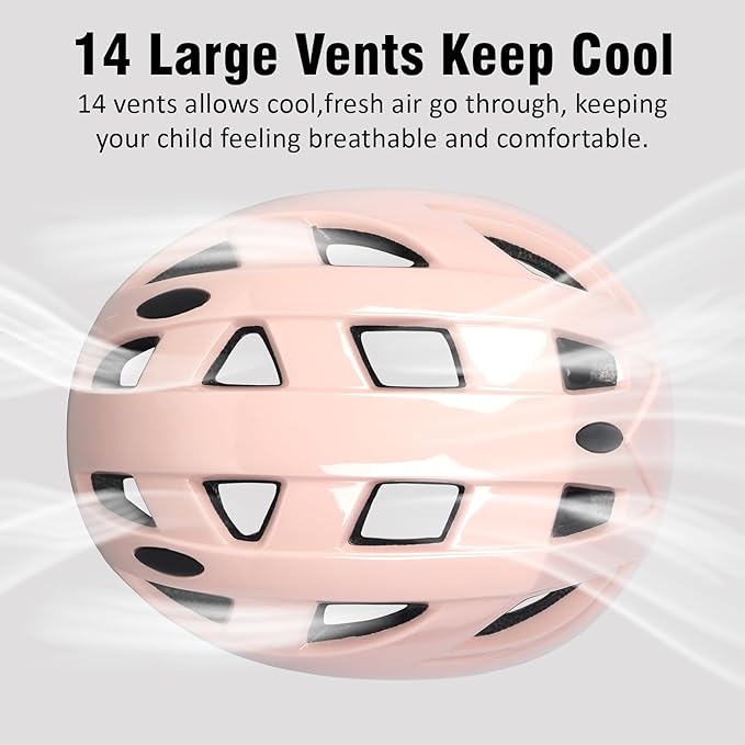 Kids Bike Helmet,2 Sizes Adjustable for Youth Child Boys & Girls Ages 3-5-8-14,Ventilation and Multi-Sport for Bicycle Skate
