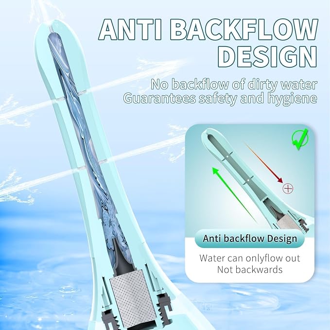 Douche for Men, Douche with 7 Water Outlets & Anti-Backflow Valve, Portable Shower Douche Rinse Kit Cleaning Device(Green)