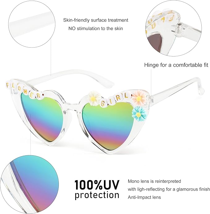 KENBO Kids Sunglasses for Girls UV Protection Toddler Sunglasses