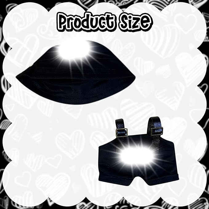 Clothes Fit for 17CM Doll, Fashion Doll Clothes Outfit Set Cute Theme Designer Toys Dress Accessories for Collector Fans Display (P Black Set)