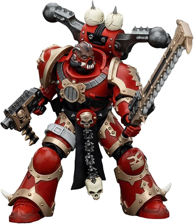Pipigirl JoyToy GW 40K Genuine License 1:18 Action Figure, World Eaters Khorne 6, 4.96 inch Collectible Action Figures Sets