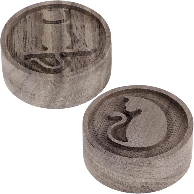 2 PCS Wooden Essential Oil Diffuser, Walnut Wood Diffuser, Aromatherapy Diffuser, Small Round Diffuser, Car Wood Diffuser, Desktop Air Freshener for Home, Offices, Yoga, Sauna, SPA
