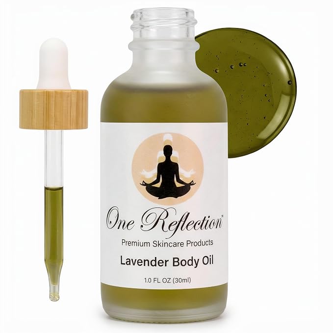 Orangic Double-Infused Lavender Massage Oil for Massage & Aromatherapy,1 fl oz-100% Natural Lavender Oil, Spa-Quality All-Natural Orangic Body Massage Oil
