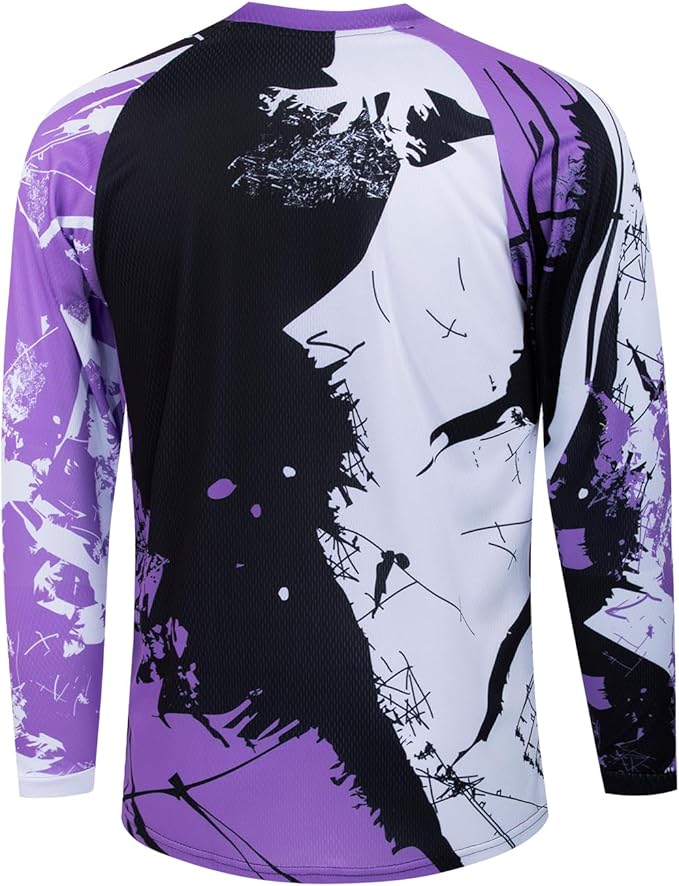 Kids Cyling Jersey,Youth Dirt Bike Jersey Boys Bicycle Shirt Girls Motorcycle Motocross Long Sleeve Off-Road Downhill Tops