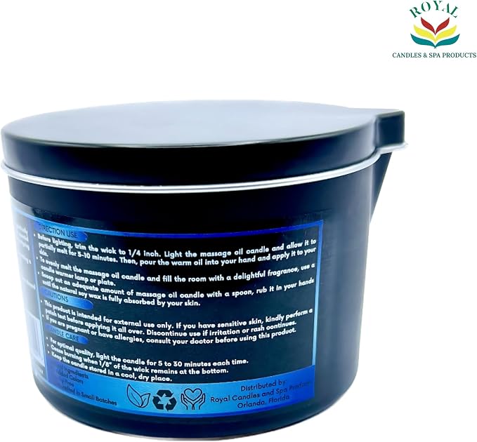 ROYAL Collagen Massage Oil candle, Body Massage Oil Candle, Candle Massage Oil, Collagen Massage Oil Candle, Aromatherapy candle, couple massage oil candle, 6 oz. with pouring spout - Red Wine Scent