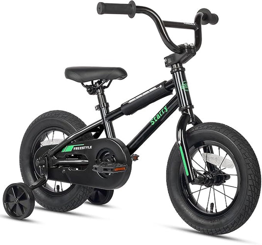 12 14 16 18 Inch Kids Bike BMX Style Bicycle with Training Wheels Coaster Brake for 2-10 Years Old Toddlers Boys Girls Multiple Colors