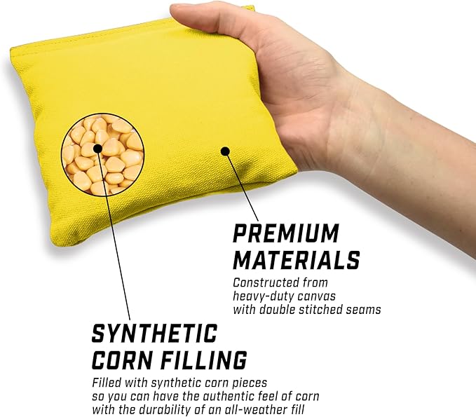 GoSports Cornhole Bean Bags Set of 4-16 Colors Available - Regulation All Weather, Mix and Match