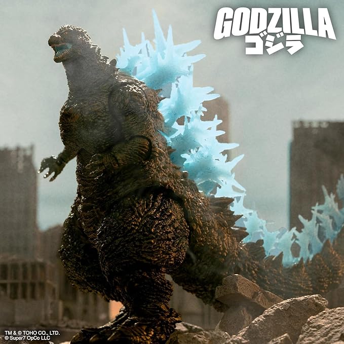 Super7 ULTIMATES! Toho Godzilla Minus One (Charging) Figure - 8" Toho Godzilla Action Figure Kaiju - Classic Movie Monster Fans Collectibles & Retro Toys- Movie Model for Collectors & Display Figurine