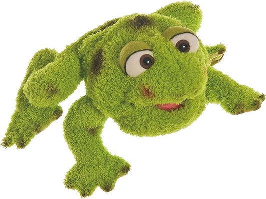 Living Puppets - Dennis The 10-Inch Green Frog, Plush Hand Puppet for Boys and Girls