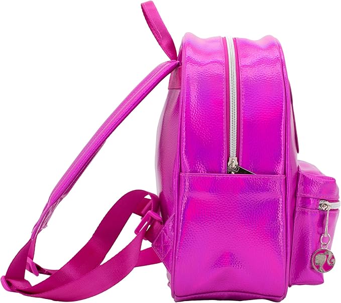 AI ACCESSORY INNOVATIONS Barbie Iconic Vegan Leather Cosplay Mini Backpack Purse, 10.5 Inch, Barbie Pink
