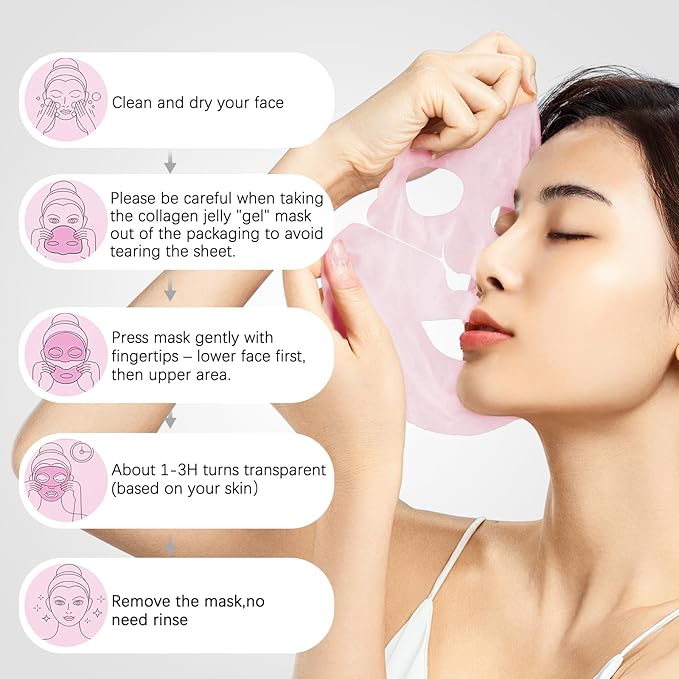 ISTON 4-in-1 Bio-Collagen Real Deep Mask Set -Plump Sagging Skin,Deep Hydration,Soothe & Repair,Nourish & Firm, Overnight Hydrogel Mask for All Skin Type