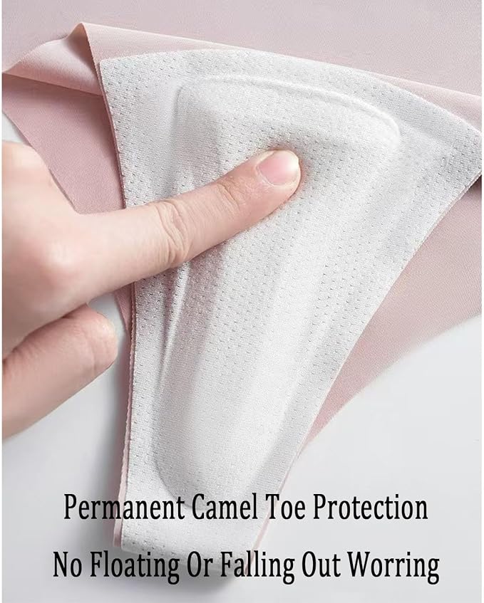Women's Invisible Camel Toe Cover Thong Panty Liners - Concealment G-String Underwear for Workouts, 4 PCS - Seamless, Breatha