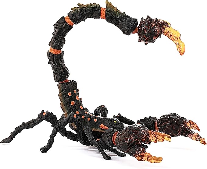 Schleich Eldrador Creatures - 8" Lava Scorpion Action Figure - Movable Scorpion Toy for Boys and Girls - Mythical Creature Figurine - Durable Fantasy Animal Beast Monster Toys for Kids Ages 7+ | 70142