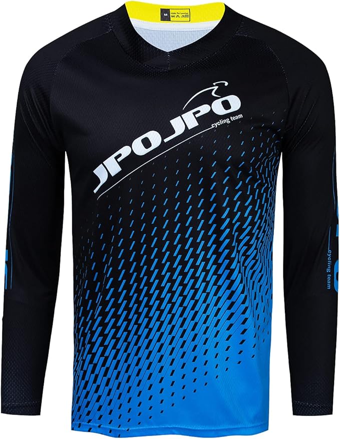 Boy Girl Cycling Jersey Kids Mountain Bike Motocross Long Sleeve Shirt Biking Tops 4-14 Years