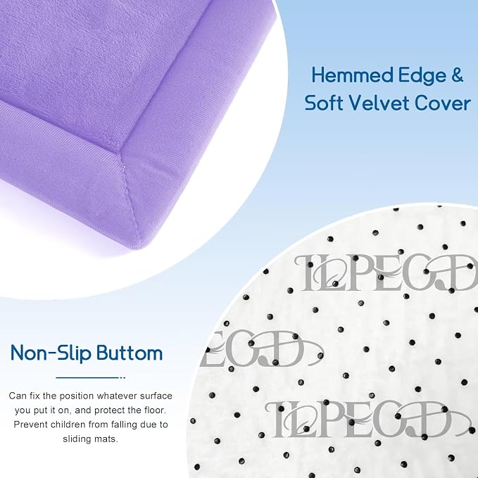 Baby Play Mat for Floor Nursery Muscle Area Rug Playroom Rug 47"x47" Elastic Foam 1.3" Thick Crawling Mat for Babies,Toddlers, Infants,Kids(Lavender)