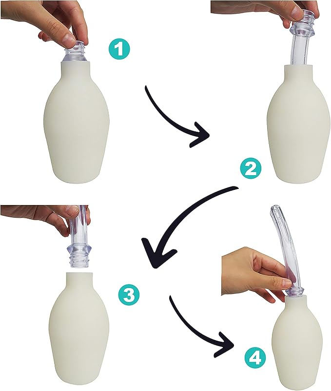 Abyclean Anal Douche Enema Bulb Vaginal Douche Enema Cleaner for Women’s or Man’s Health (310ml Transparent)