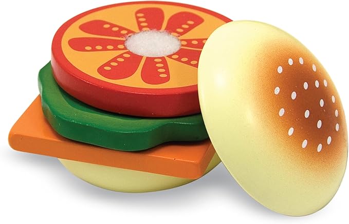 Melissa & Doug Wooden Sandwich-Making Pretend Play Food Set Food Toys for Kids Play Kitchen for Ages 3+