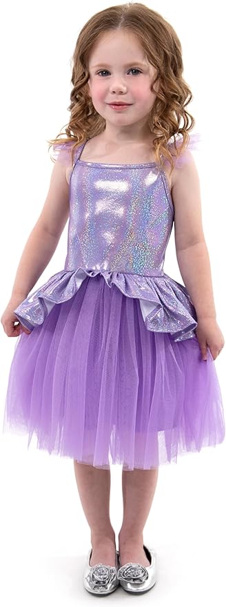 Little Adventures Lilac Tutu Princess Dress Up Costume - Machine Washable Child Pretend Play Dress with No Glitter