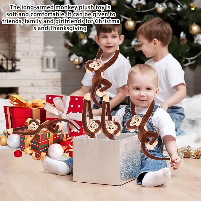 CHELEI2019 2PCS 27.6" Monkey Plush Stuffed Animal,Hanging Stuffed Animal Monkey with Long Hands