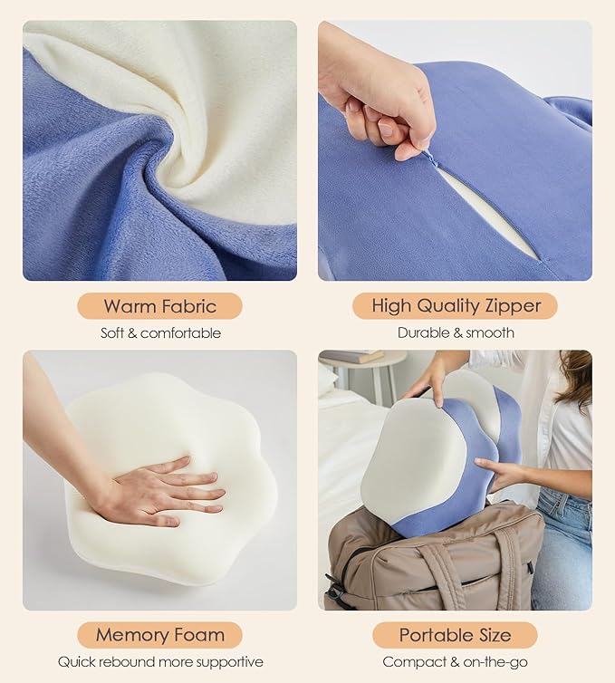 Pregnancy Pillows for Sleeping, Memory Foam Maternity Pillow Support for Back Belly HIPS, Adjustable Travel Wedge Pillow for Pregnant Women, Side Spleeping Pregnant Pillows with Velvet Cover