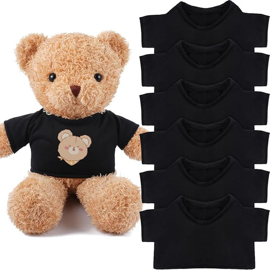 6 PCS Stuffed Plush Bear Clothes Classic Tee Shirts for 14-18 Inches Stuffed Bear Dolls